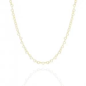 10K Gold Heart Chain Necklace