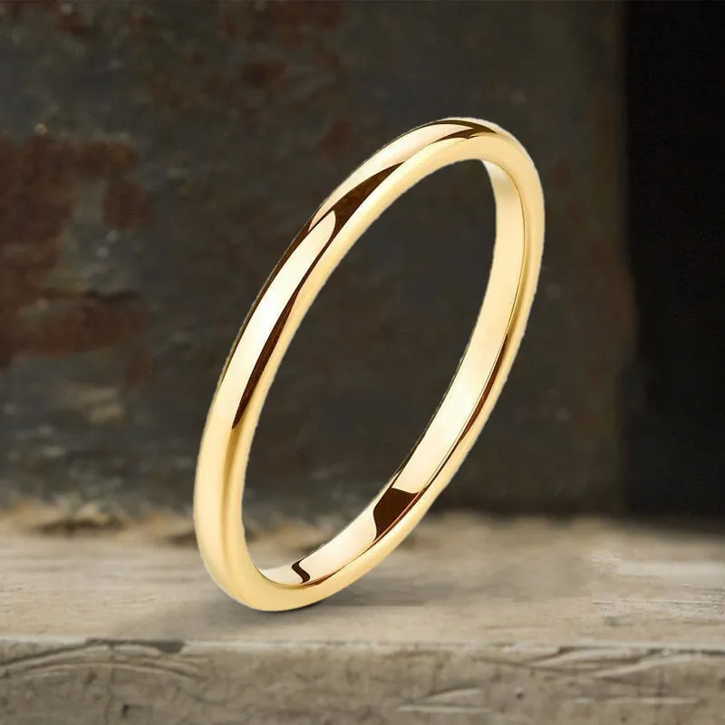 2mm Minimalism Titanium Band Ring