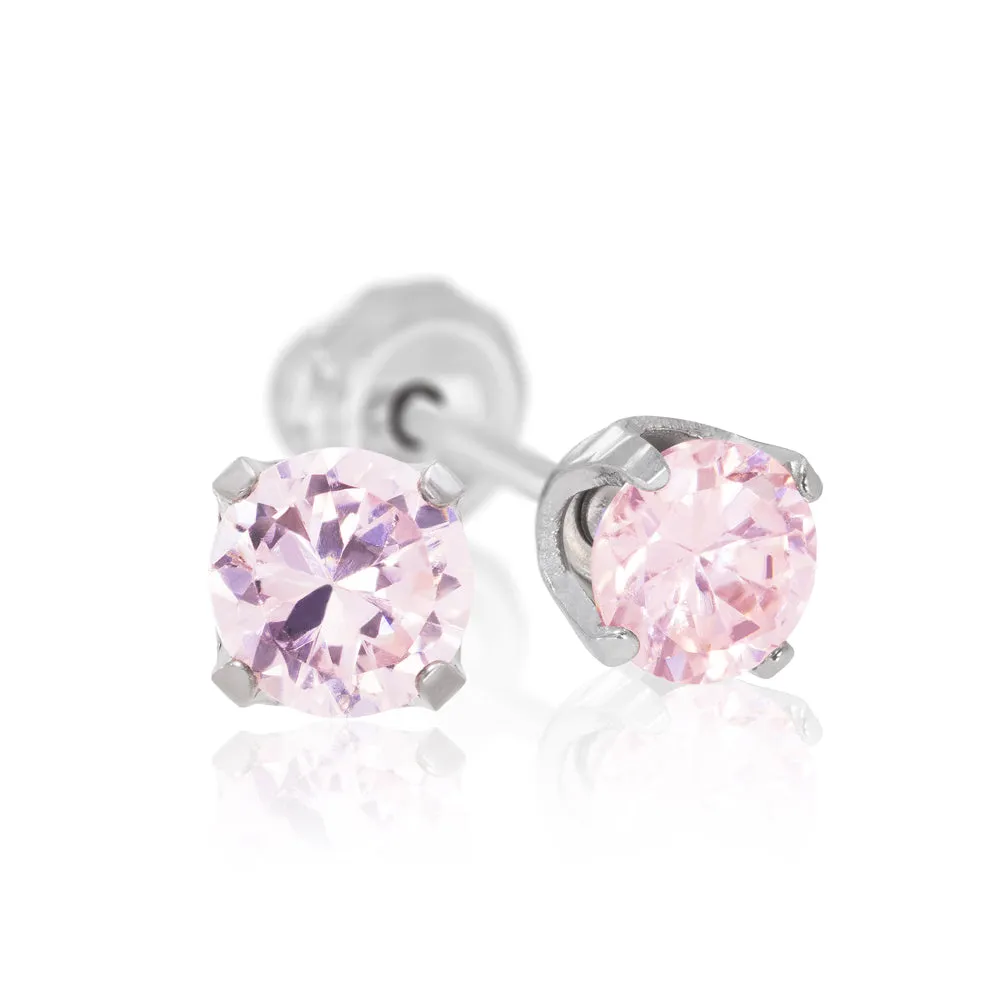 3mm Prong Pink CZ - 593