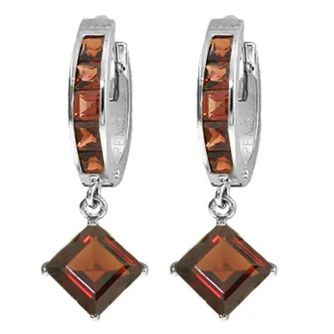 4.4 Carat 14K Solid Yellow Gold Ladeeda Garnet Earrings