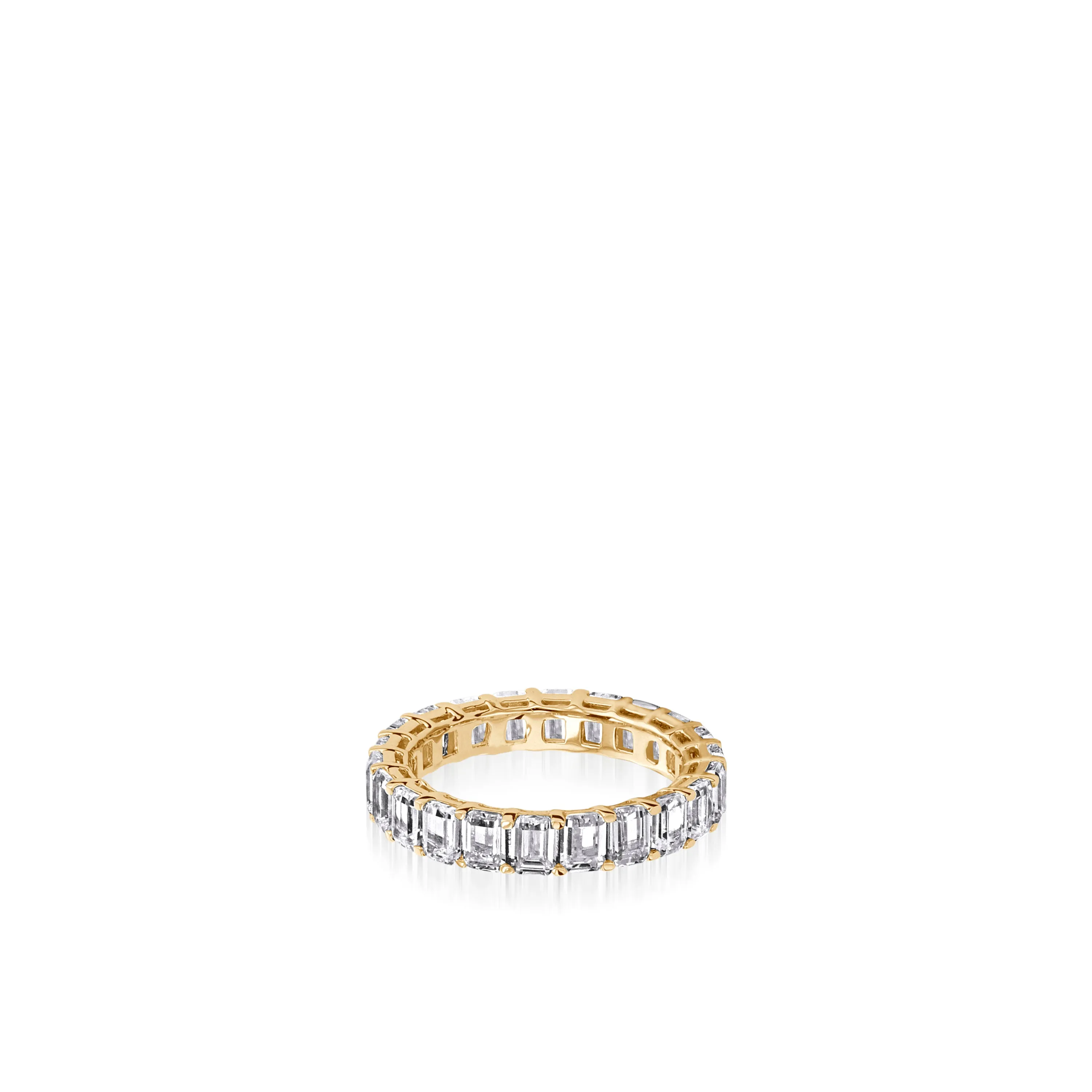 4.5-Carat Emerald-Cut Natural Diamond Eternity Band