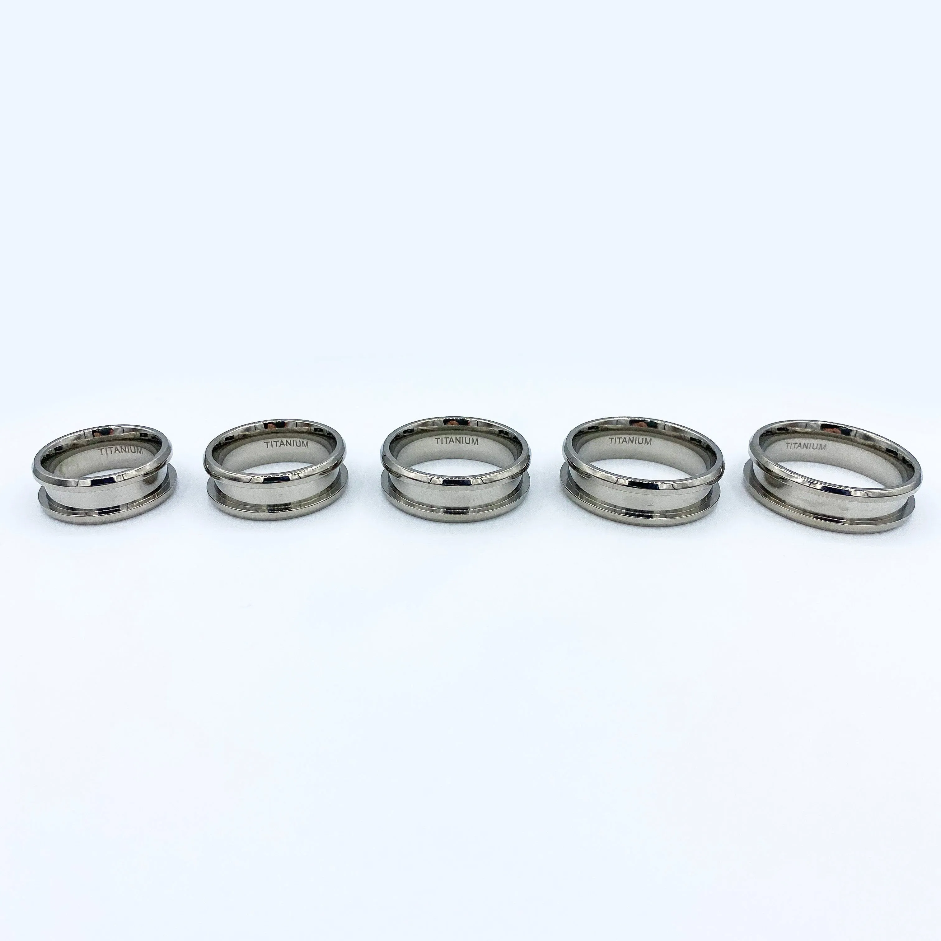 5 Pack - Titanium Ring Blank