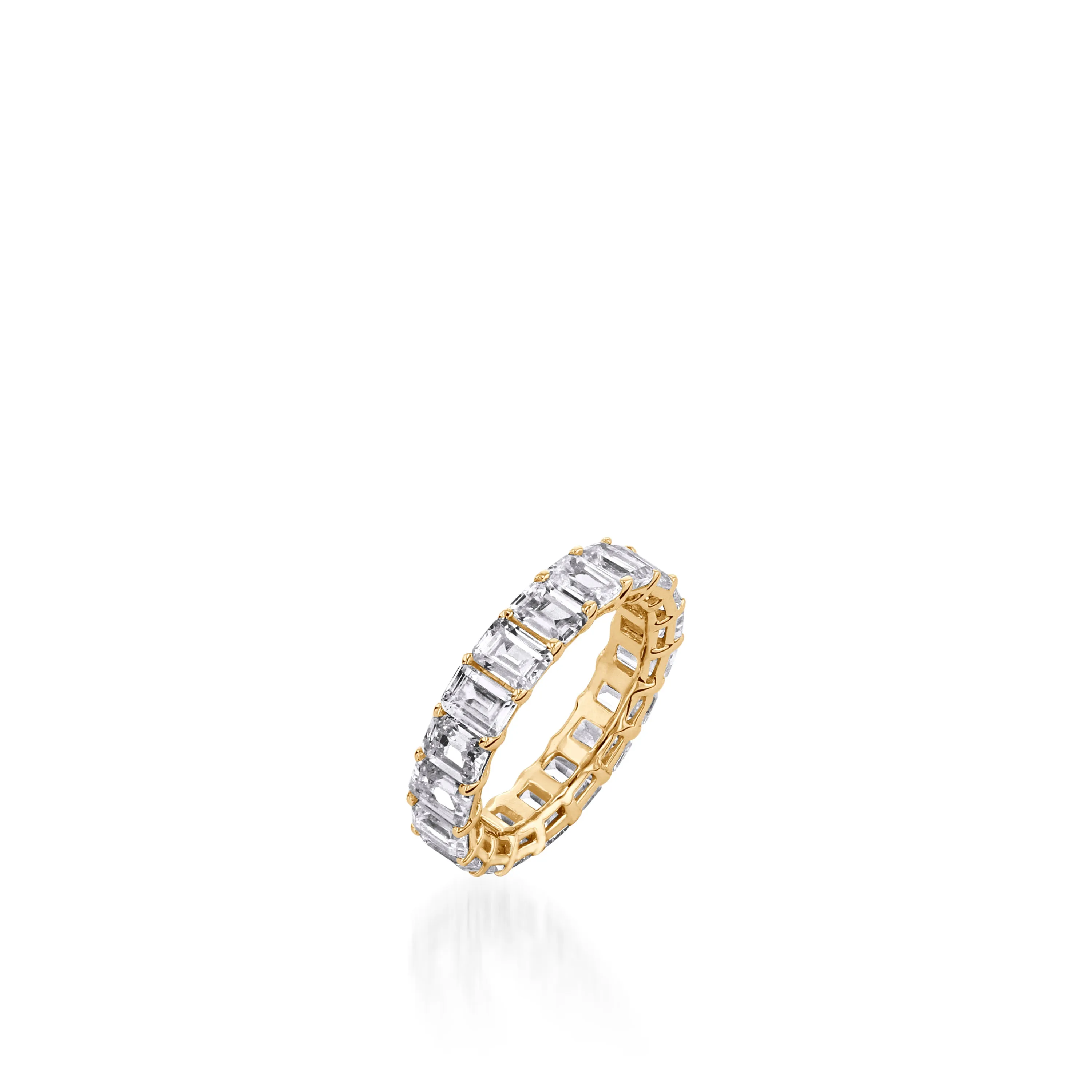 5.5-Carat Emerald-cut Natural Diamond Eternity Band