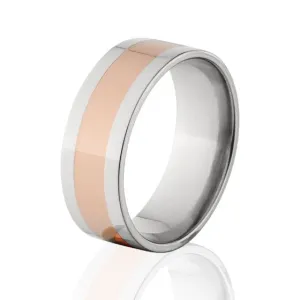 8mm Copper Ring - Titanium Wedding Rings