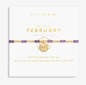 A Little February Amethyst Birthstone Bracelet