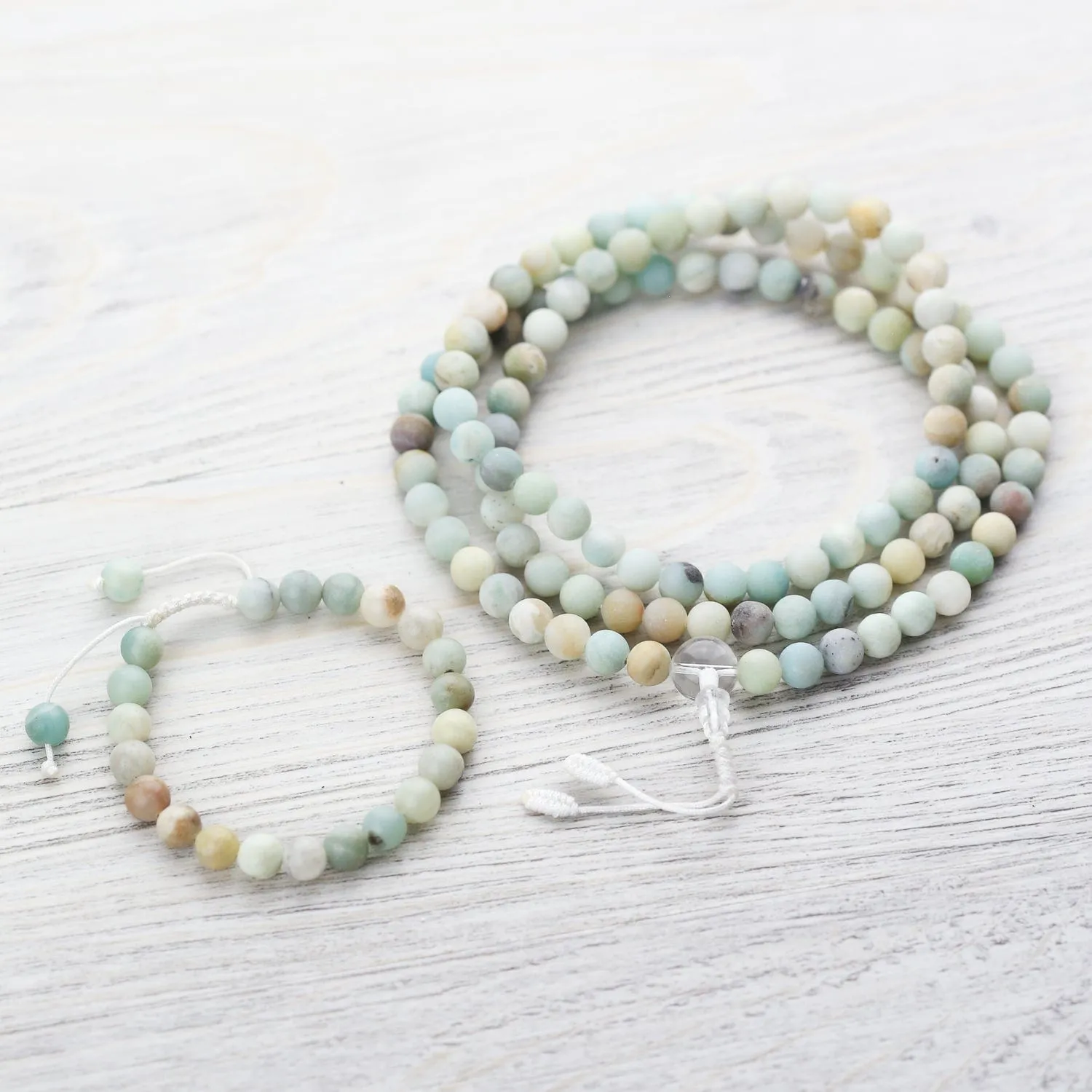 Amazonite Tranquility Mala & Bracelet Set