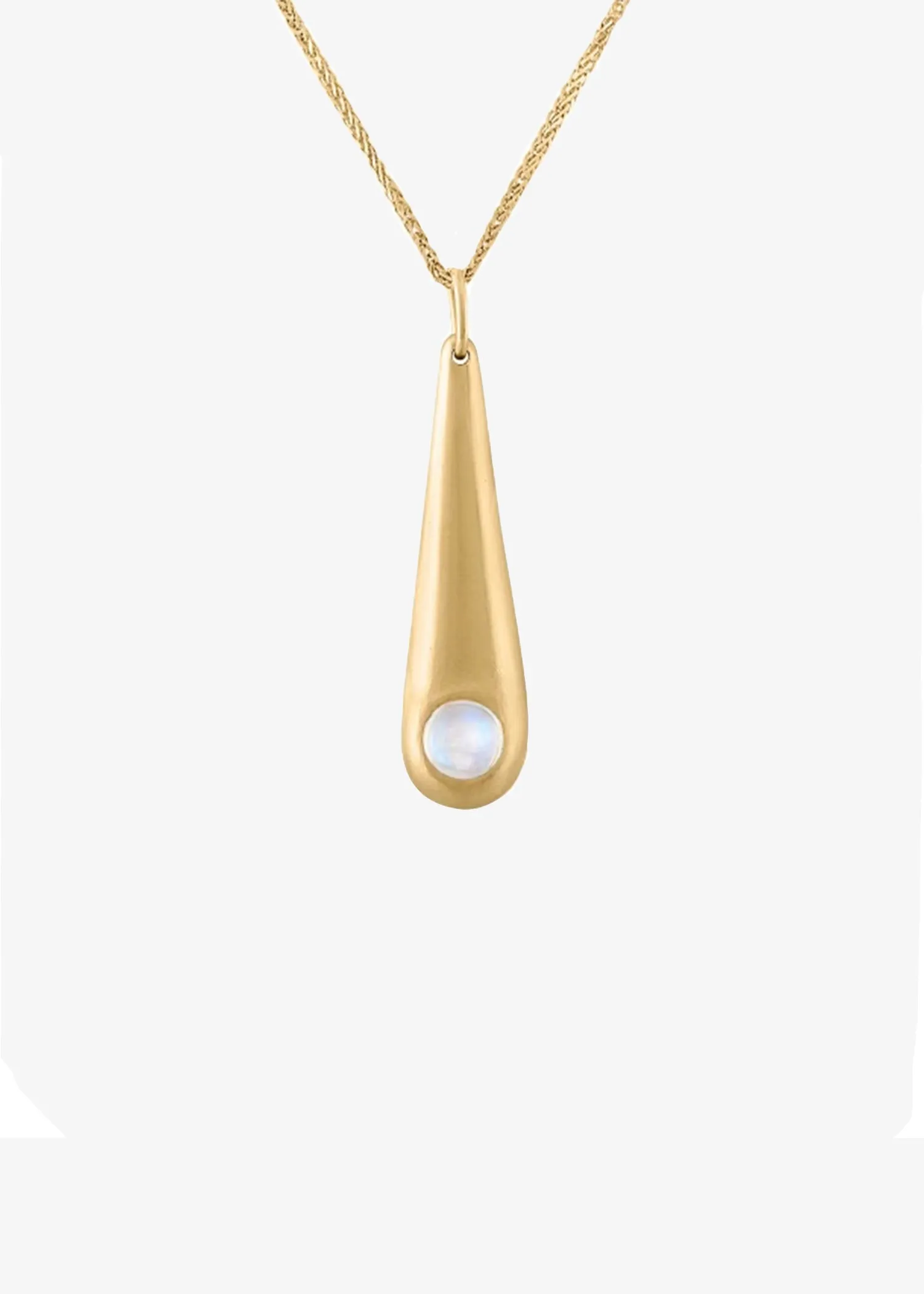 Asia Ingalls Teardrop Moonstone Pendant 20K (chain sold separately)