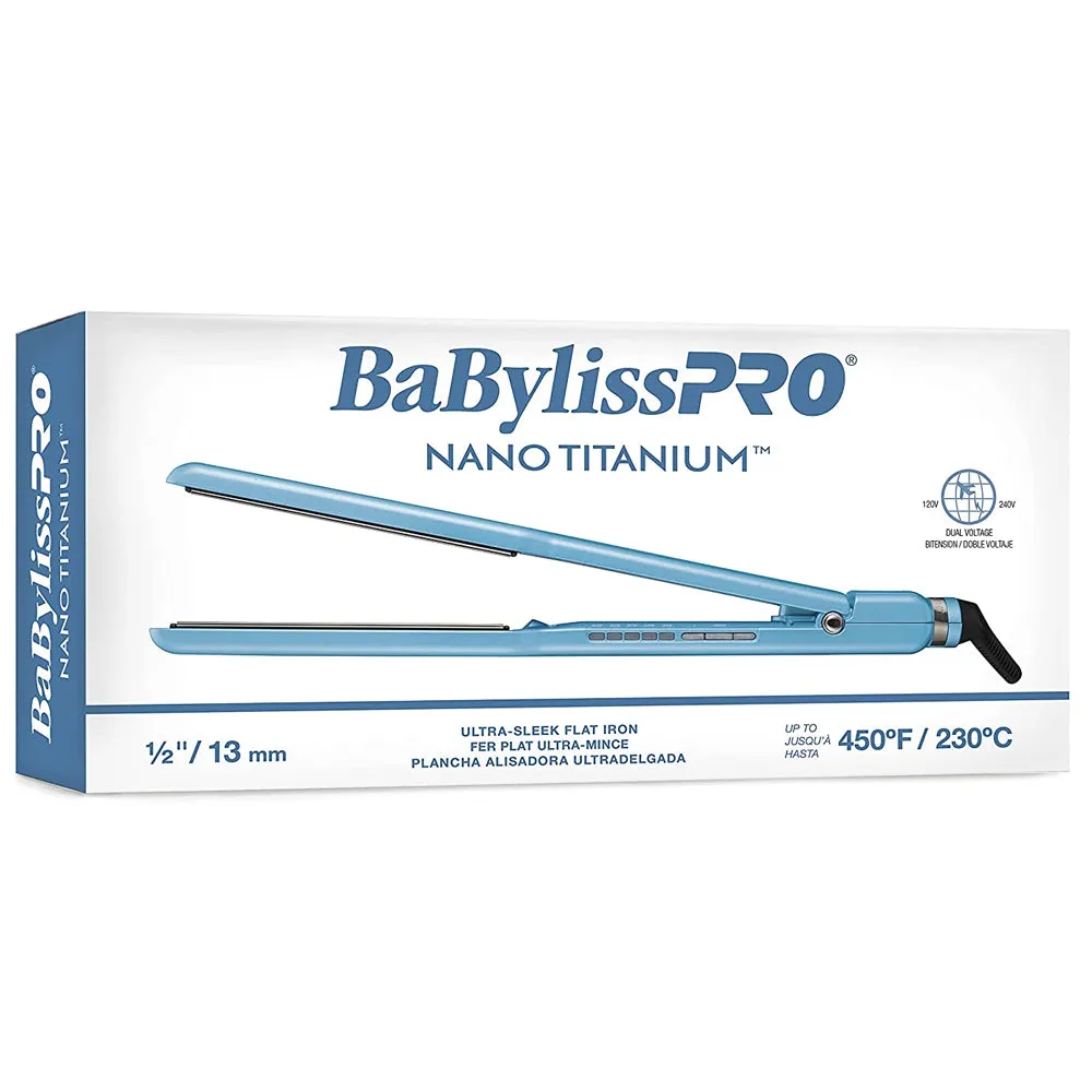 BaBylissPRO Nano Titanium ½” Ultra-Sleek Ionic Straightener    BaByliss PRO Nano Titanium 1½" Spring Curling Iron