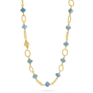 Berry & Bead Chain, 24" - Ocean Jade