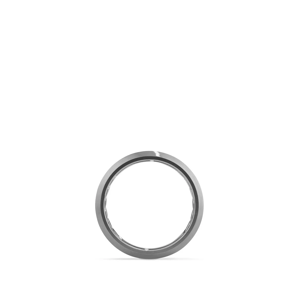 Beveled Band Ring in Grey Titanium