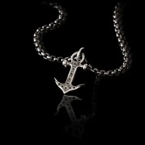 Black Diamond Anchor Pendant