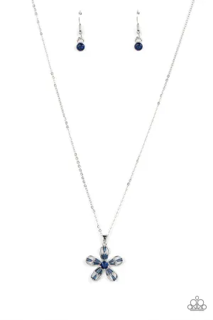 Botanical Ballad - Blue Necklace - Paparazzi Accessories