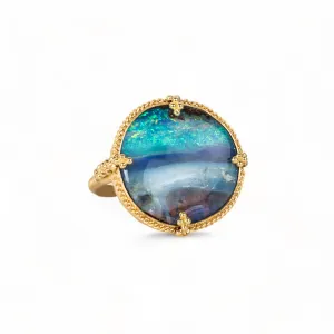 Boulder Opal Lagoon Ring