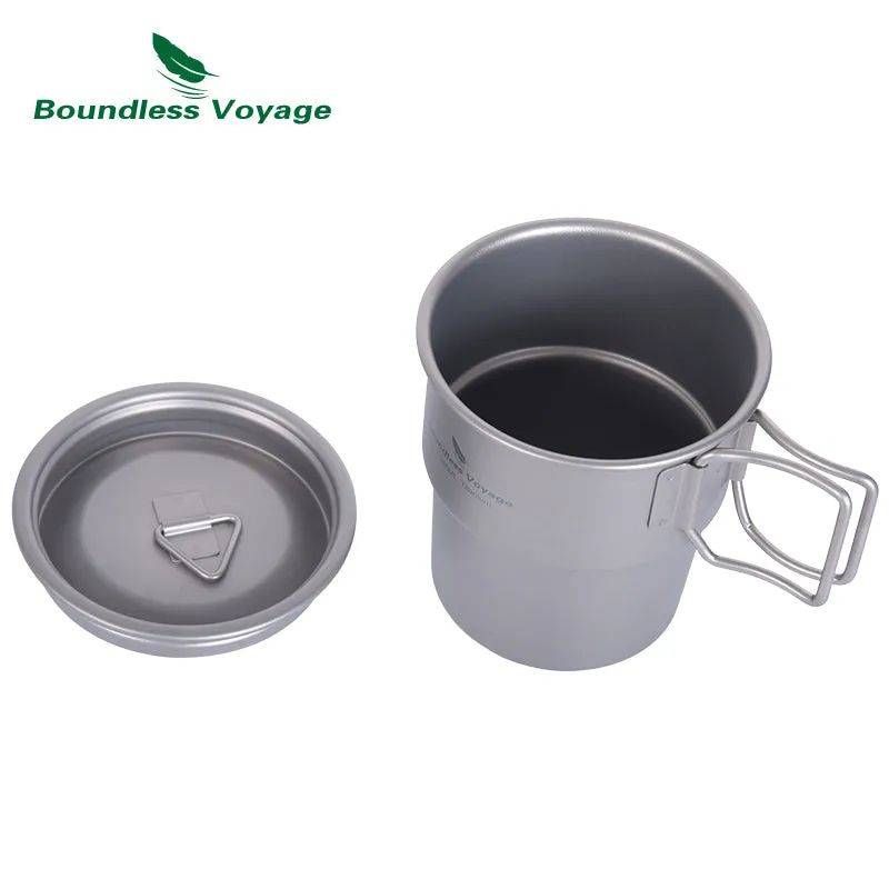 Boundless Voyage Titanium Coffee Cup Portable European Stackable Mug Outdoor Accompanying Water Bottle