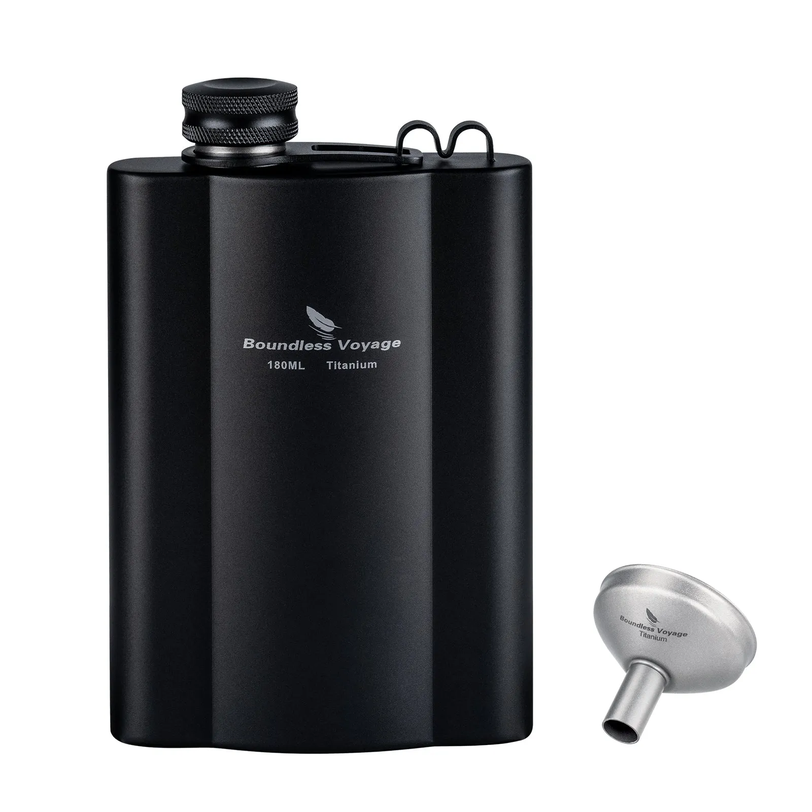 Boundless Voyage Titanium Hip Flask  Adventure Awaits Embrace the Outdoors with our 180ml Camping Hip Flask Rust-Free Ultralight Small Liquor Flask Bottle for Whiskey Vodka Wine Outdoor Portable Travel Outdoor