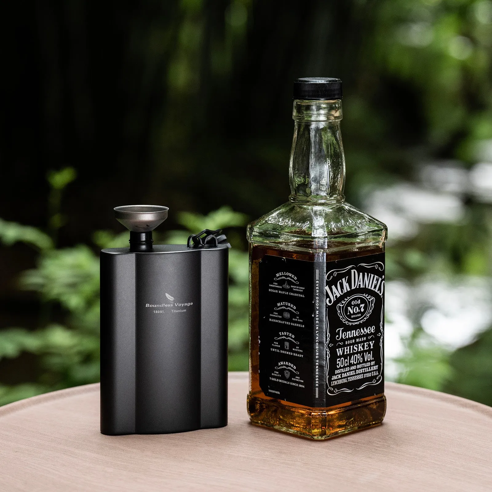 Boundless Voyage Titanium Hip Flask  Adventure Awaits Embrace the Outdoors with our 180ml Camping Hip Flask Rust-Free Ultralight Small Liquor Flask Bottle for Whiskey Vodka Wine Outdoor Portable Travel Outdoor