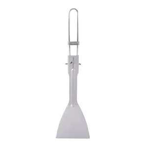 Boundless Voyage Titanium Kitchen Beefsteak Frying Shovel with Folding Handle Flat Cooking Spatula