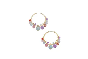 Candy Kimono Chevron Hoops