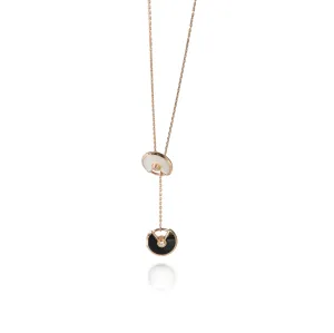 Cartier Amulette de Cartier Mother Of Pearl Onyx Necklace in 18K Rose Gold