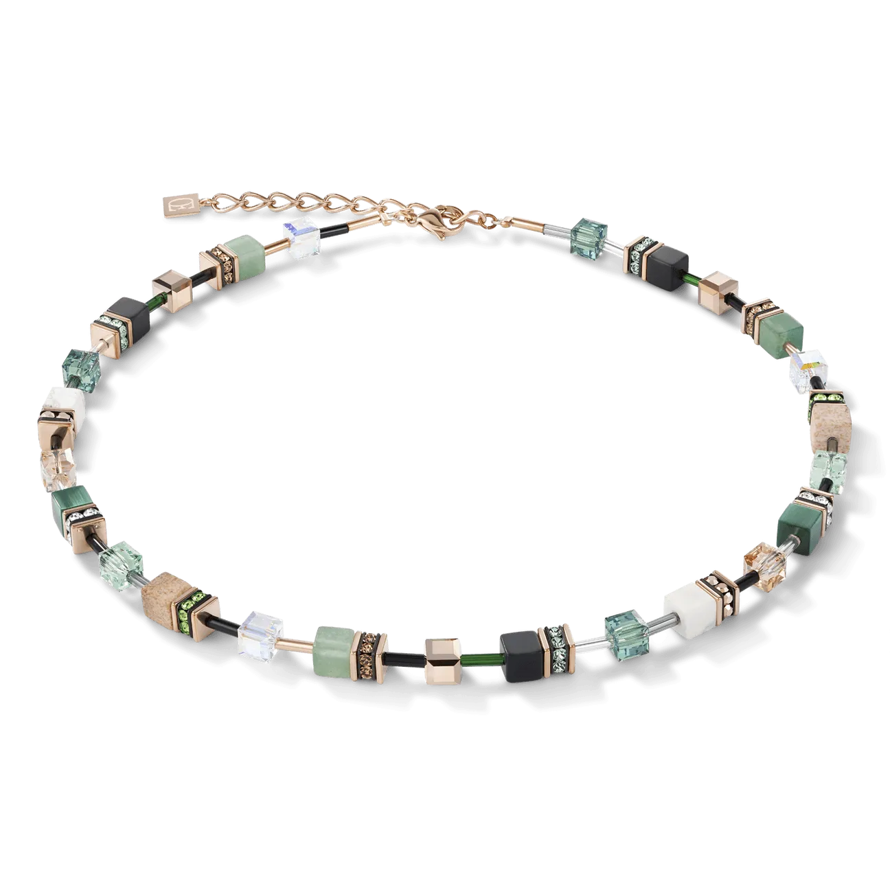 Coeur De Lion Green GeoCUBE Necklace