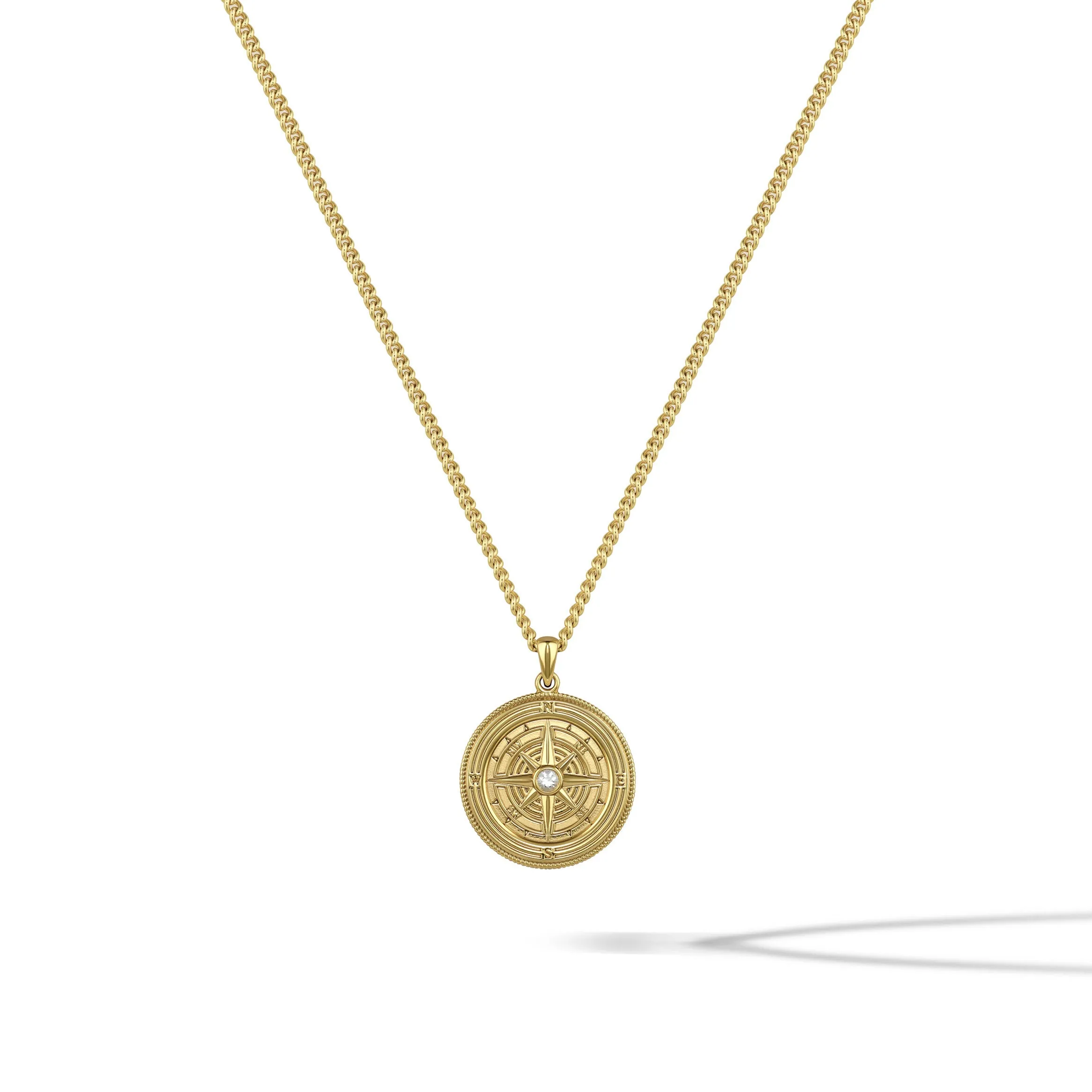 Compass Pendant - 14K Gold