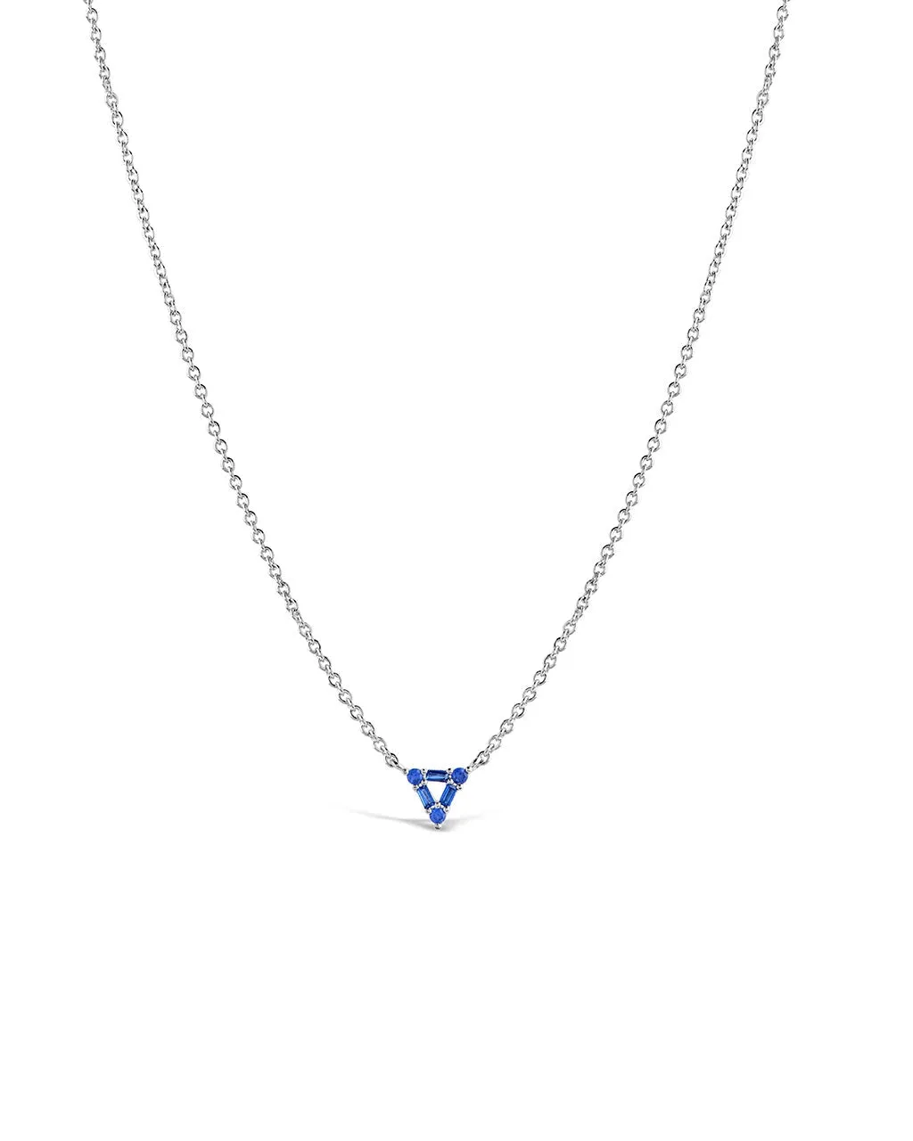 CZ Trinity Triangle Pendant Necklace