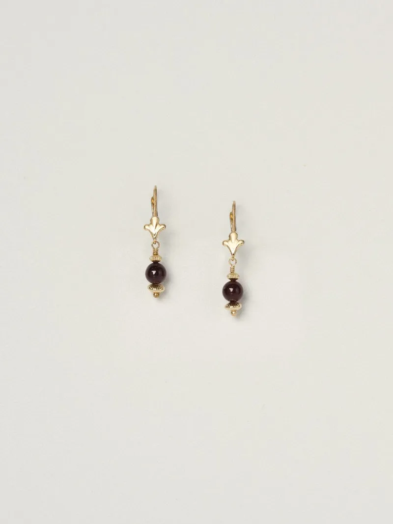 Daphne Earrings | Garnet