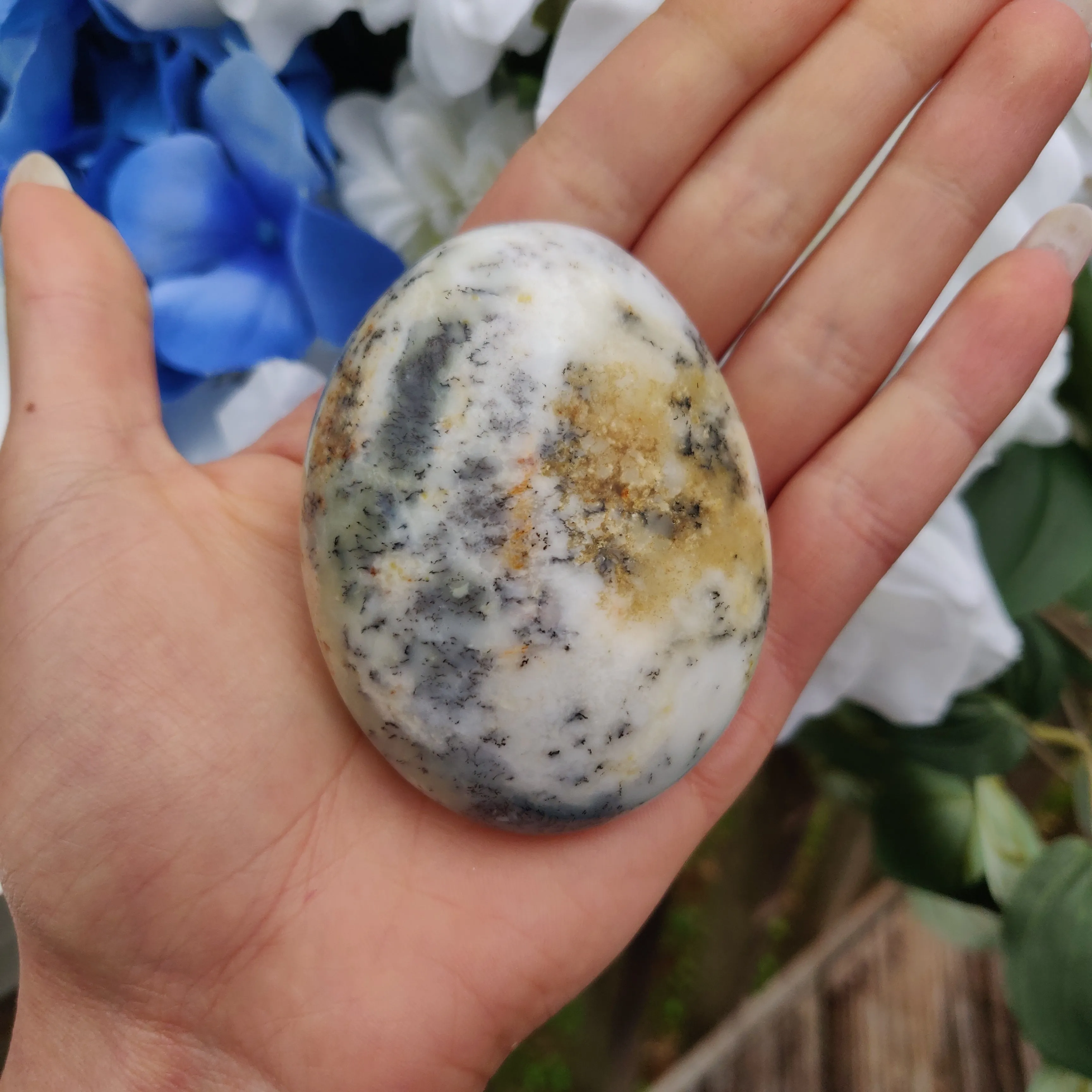 Dendritic Opal Palm Stone (#17)