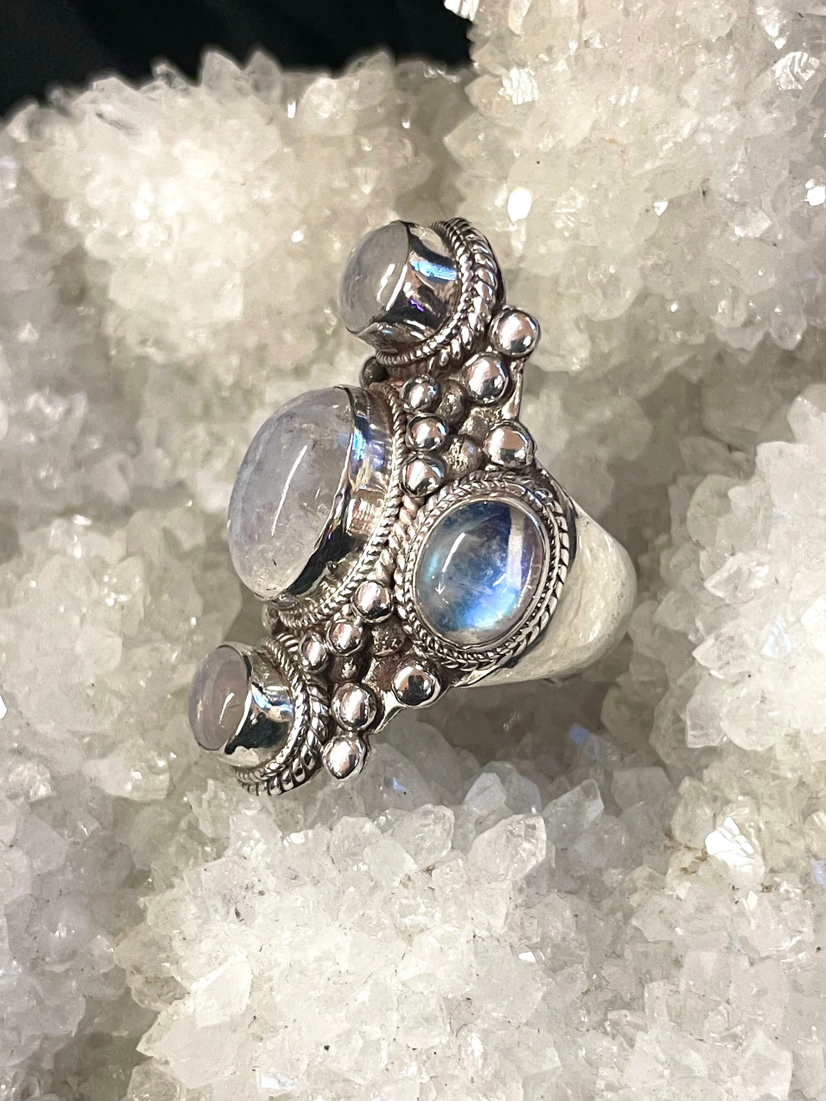 Divine Shield Moonstone Ring