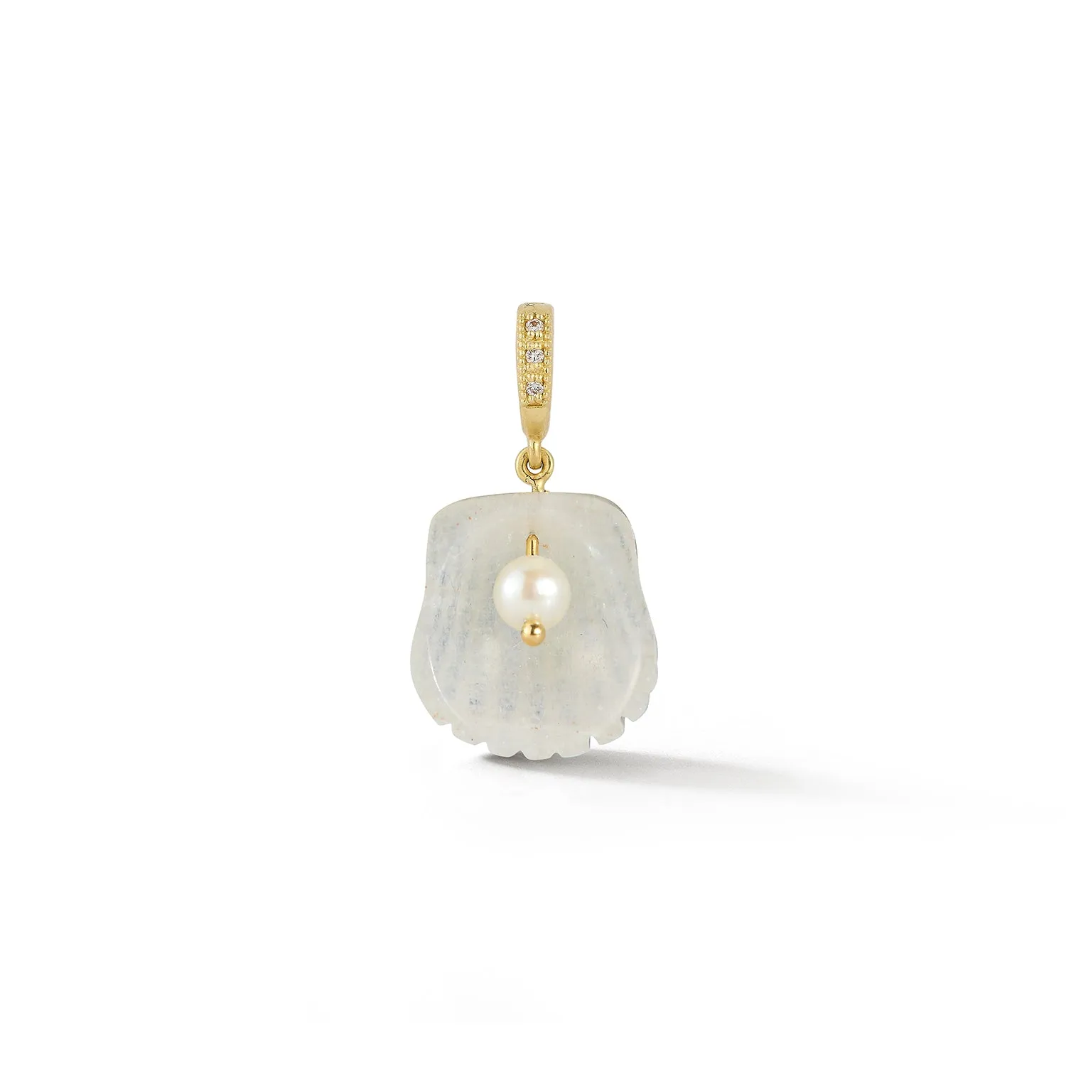 Dream Shell Pendant - Moonstone