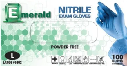 Emerald Powder-Free Nitrile Exam Gloves, 3 Mil (case)