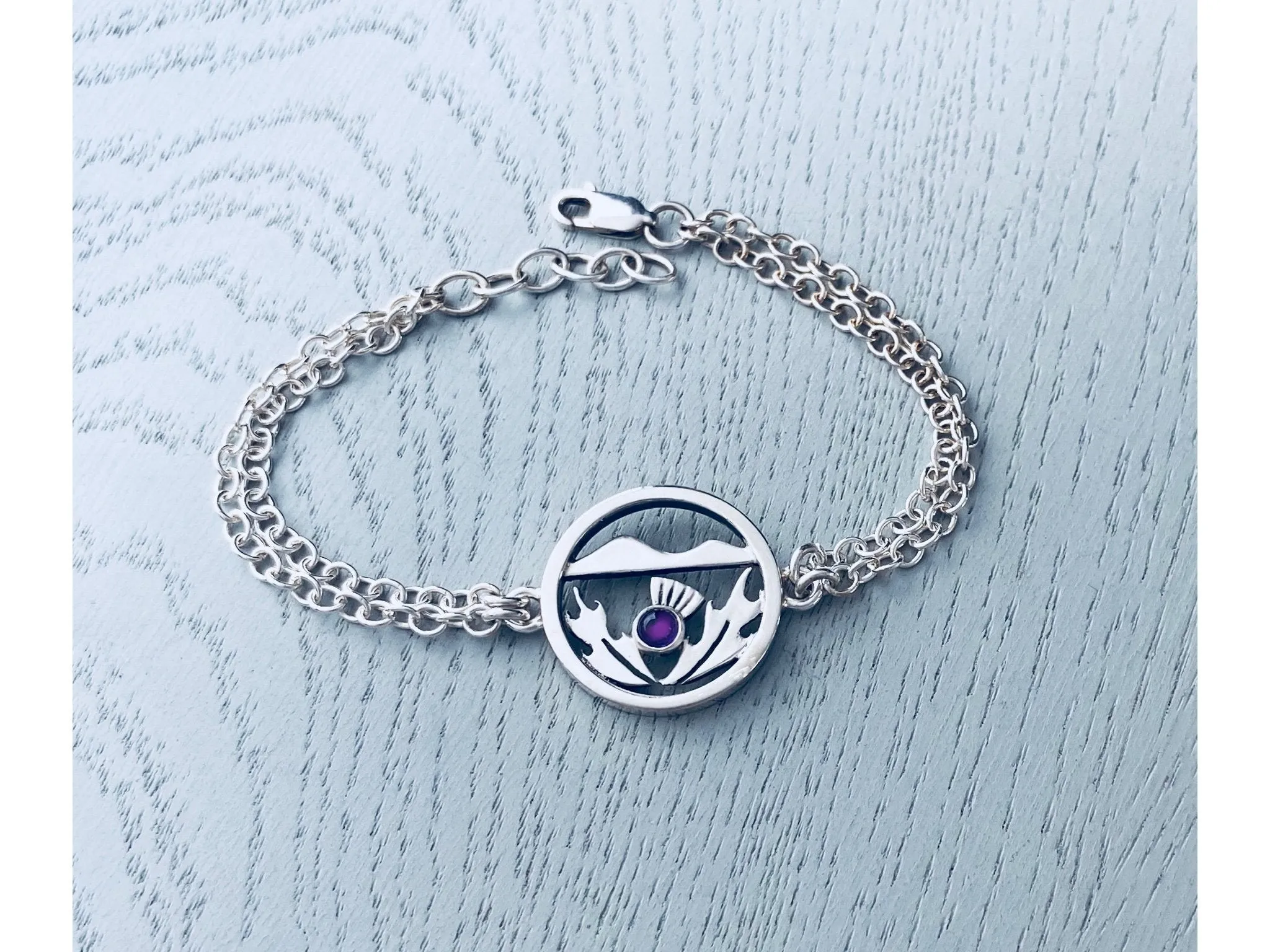 Flower of Scotland Double Chain Bracelet