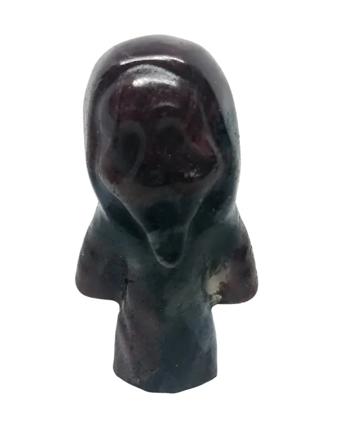 Garnet Crystal Scary Ghost Carving