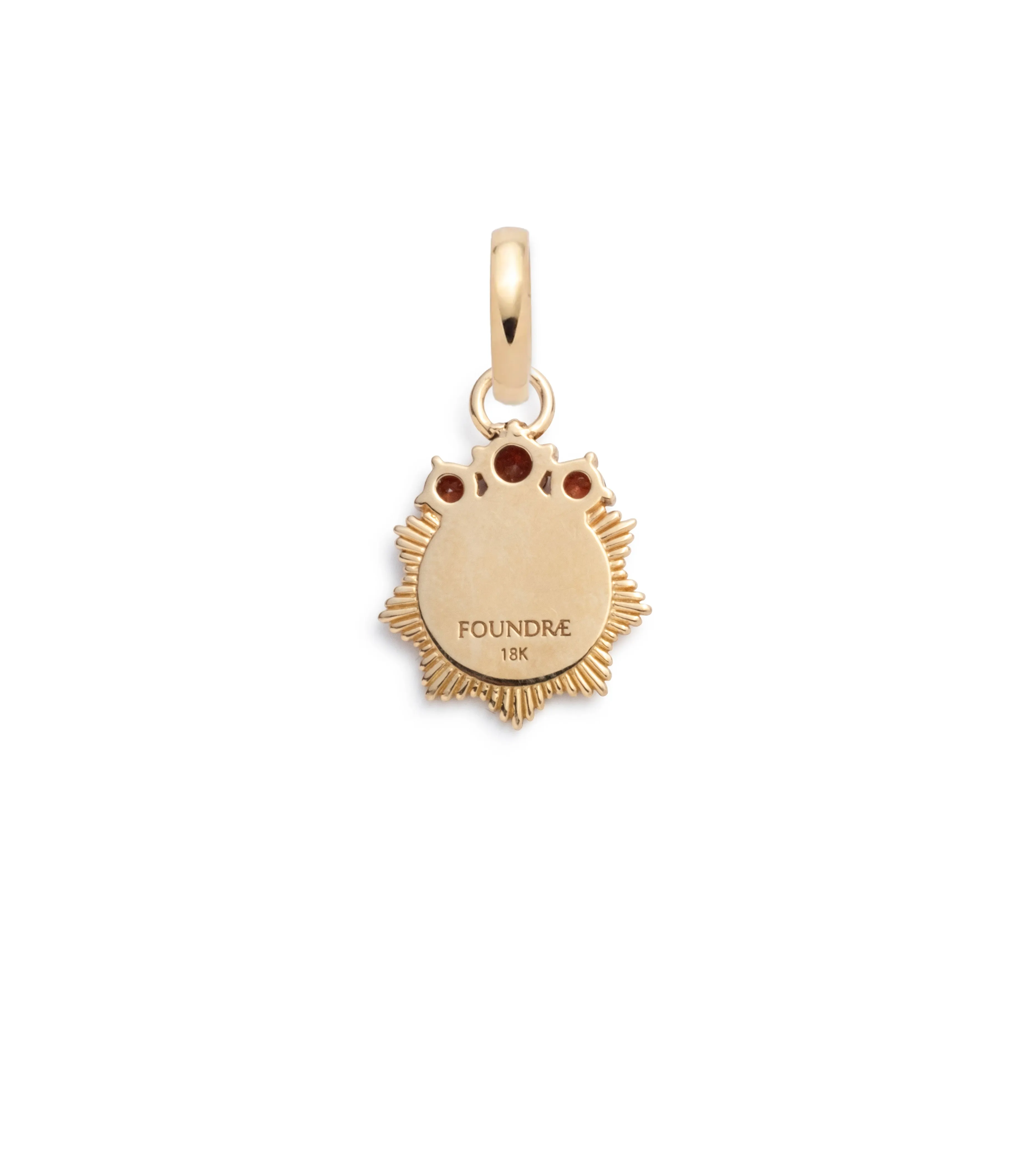 Garnet Engravable : Miniature Medallion with Oval Pushgate