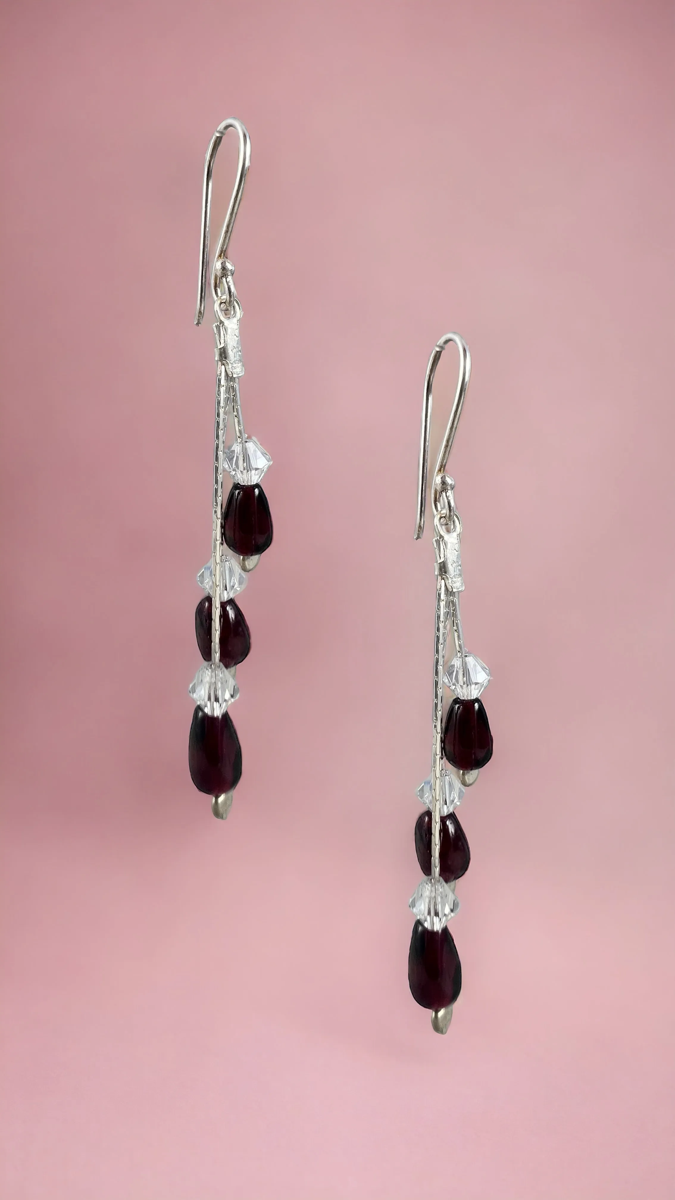 Garnet Sparkle Earrings