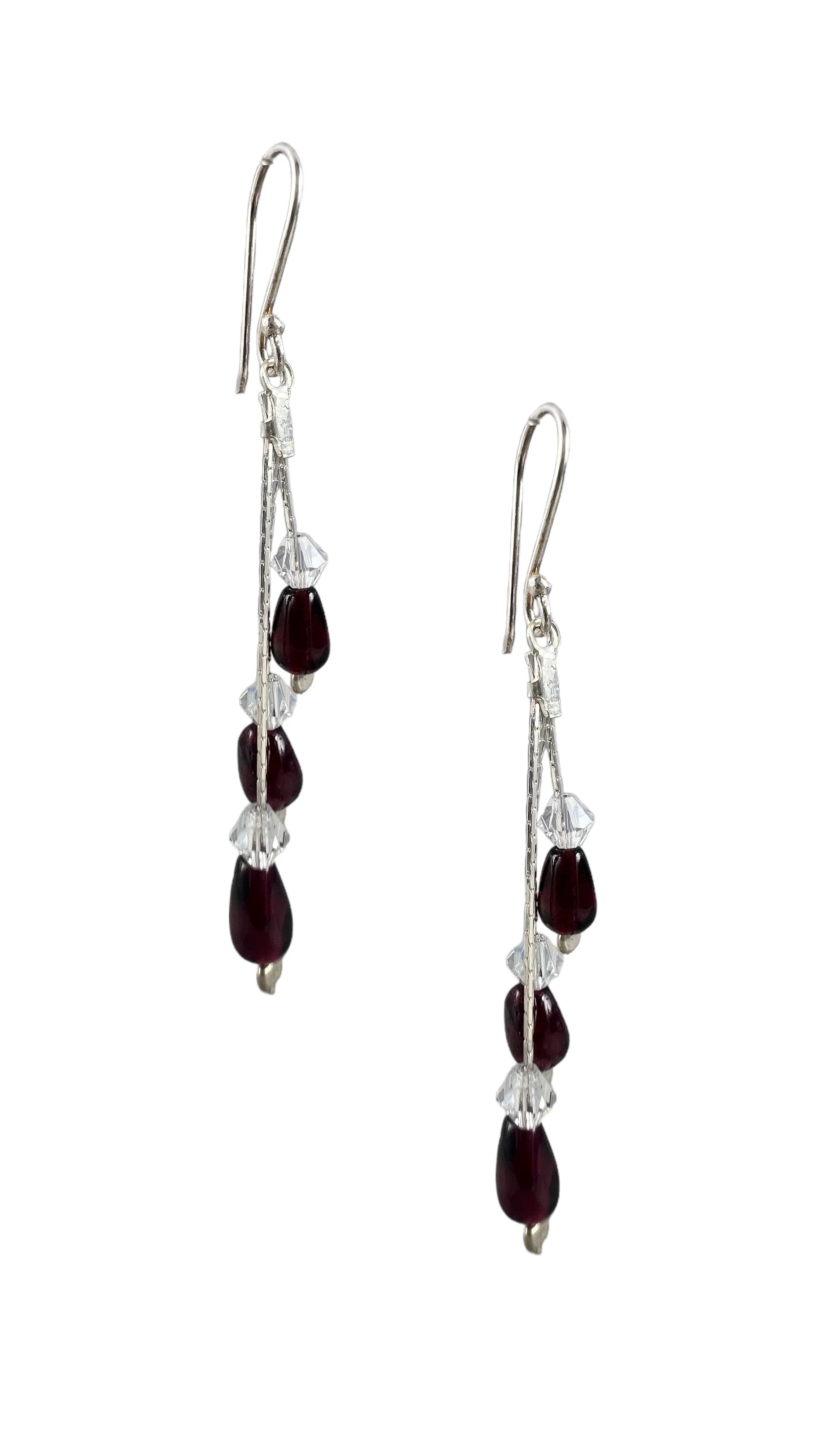 Garnet Sparkle Earrings