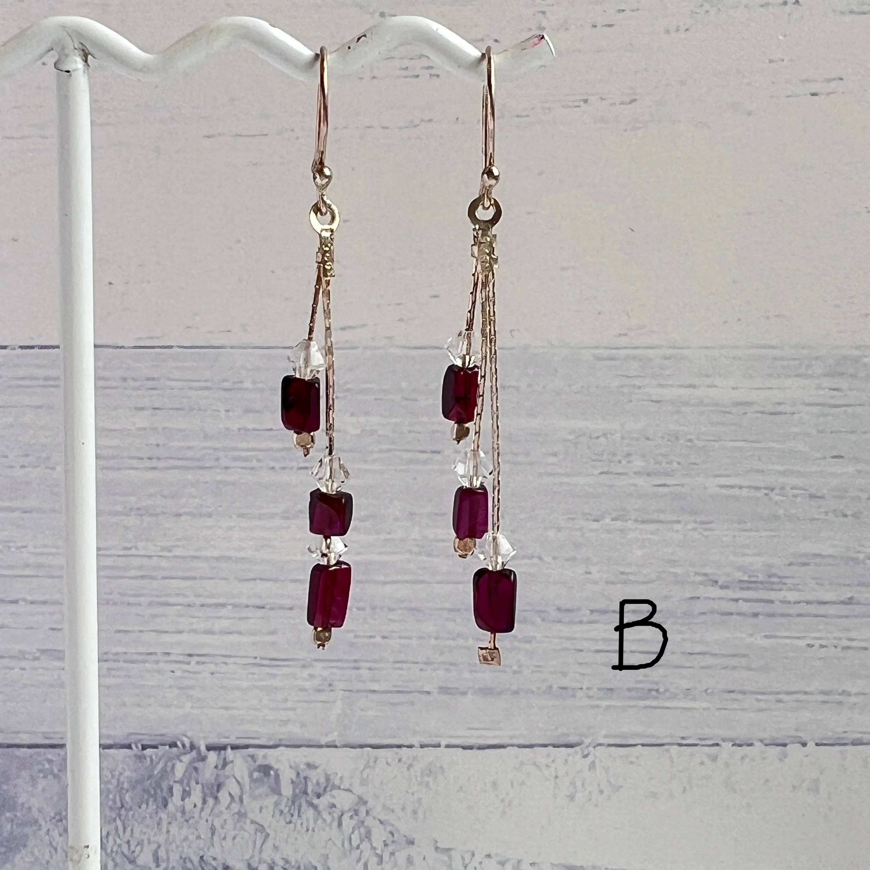 Garnet Sparkle Earrings