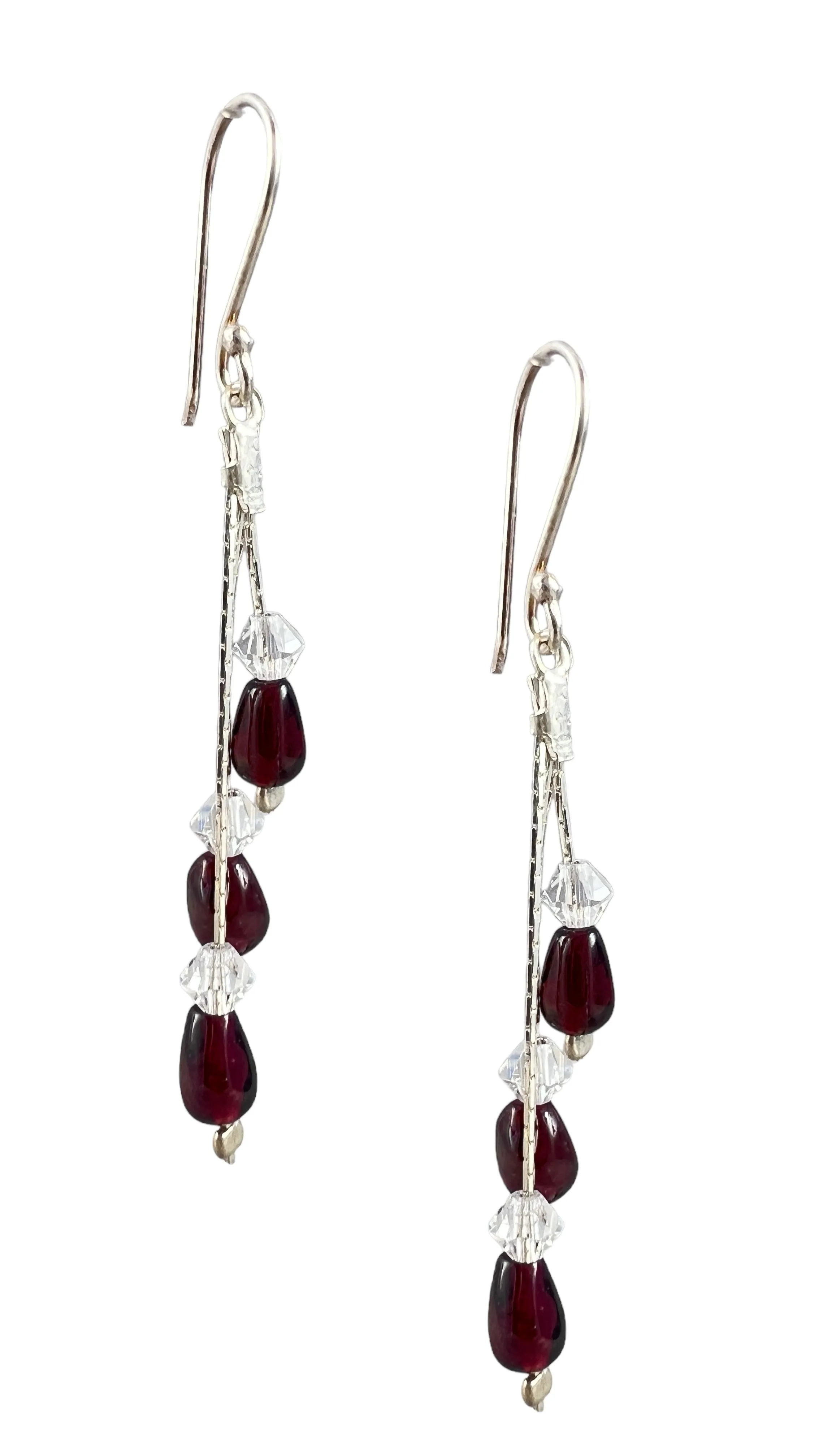 Garnet Sparkle Earrings