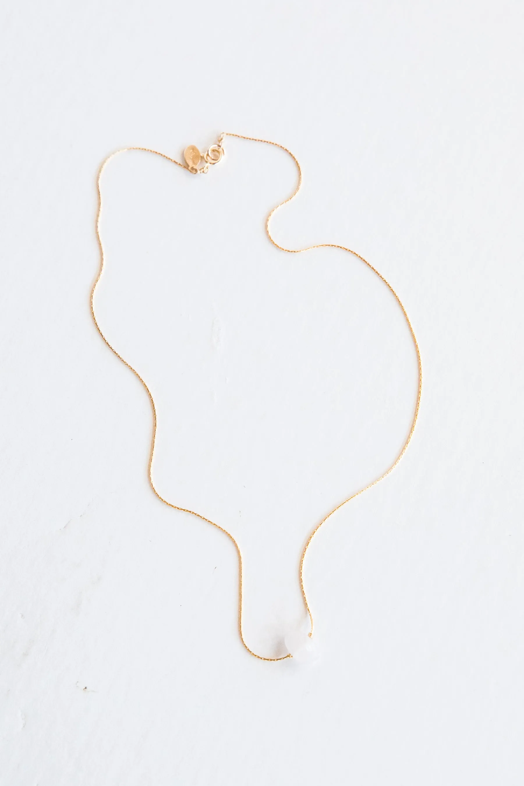 Gold Rose Quartz Itty Bitty Necklace