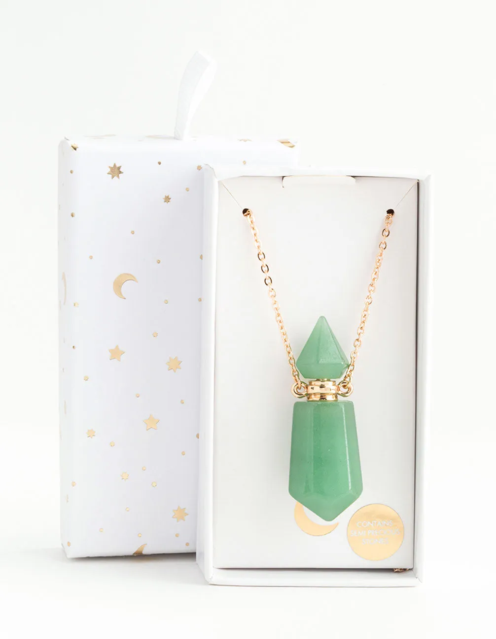 Gold Semi-Precious Bottle Short Necklace