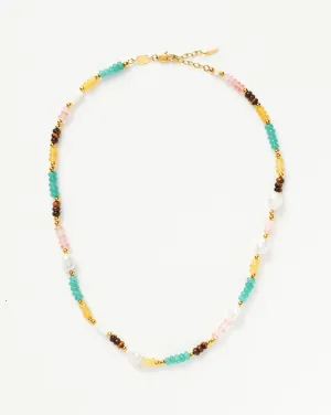 Good Vibes Multi Beaded Short Necklace