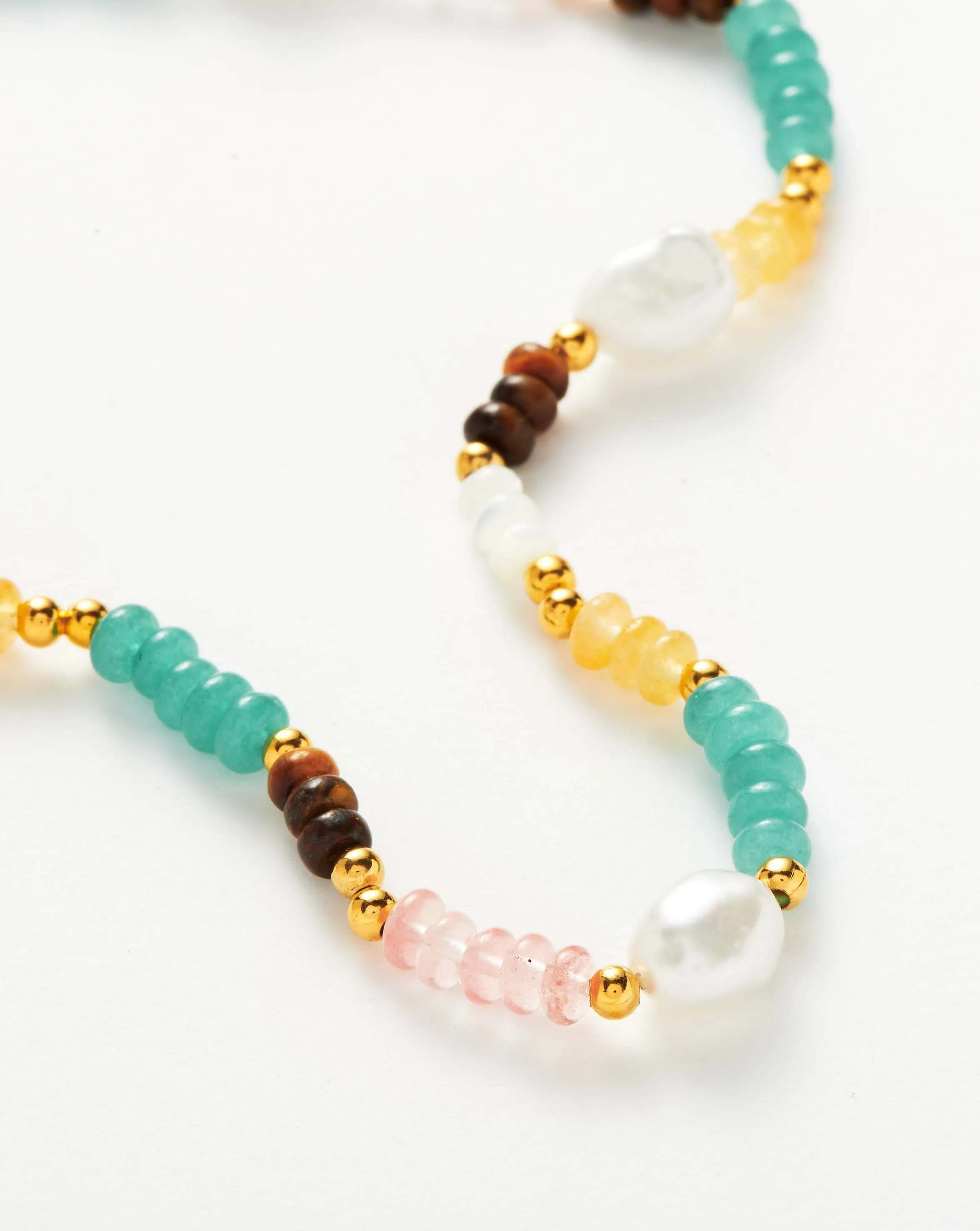 Good Vibes Multi Beaded Short Necklace