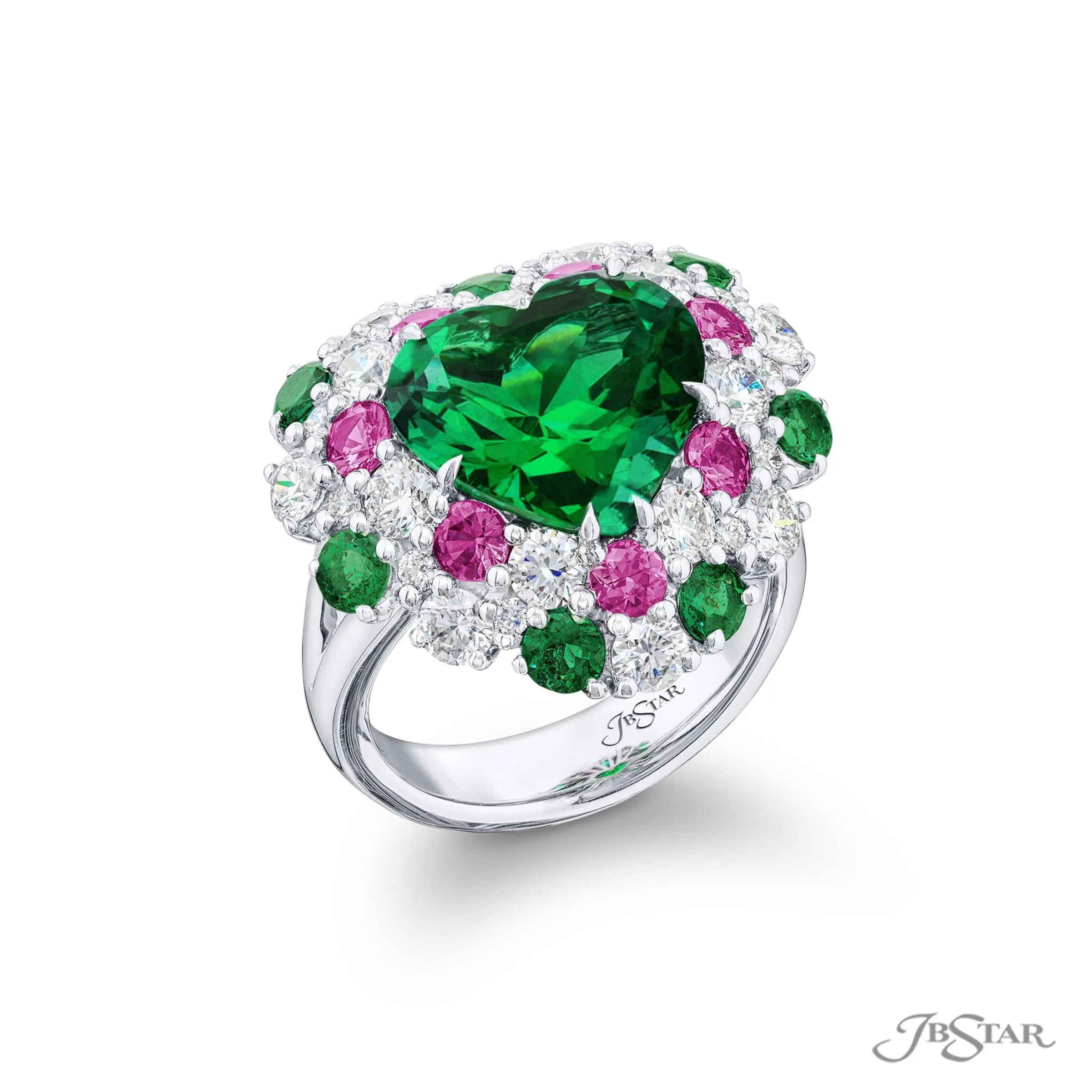 Gorgeous emerald and diamond ring