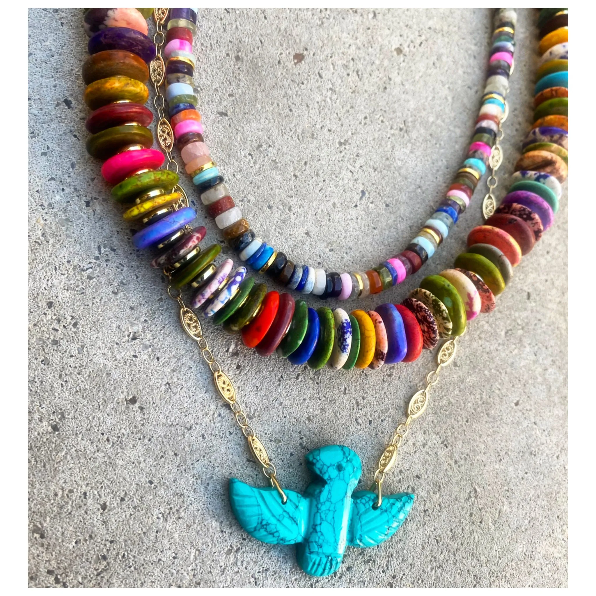 Graduated Multi Biggie Necklace