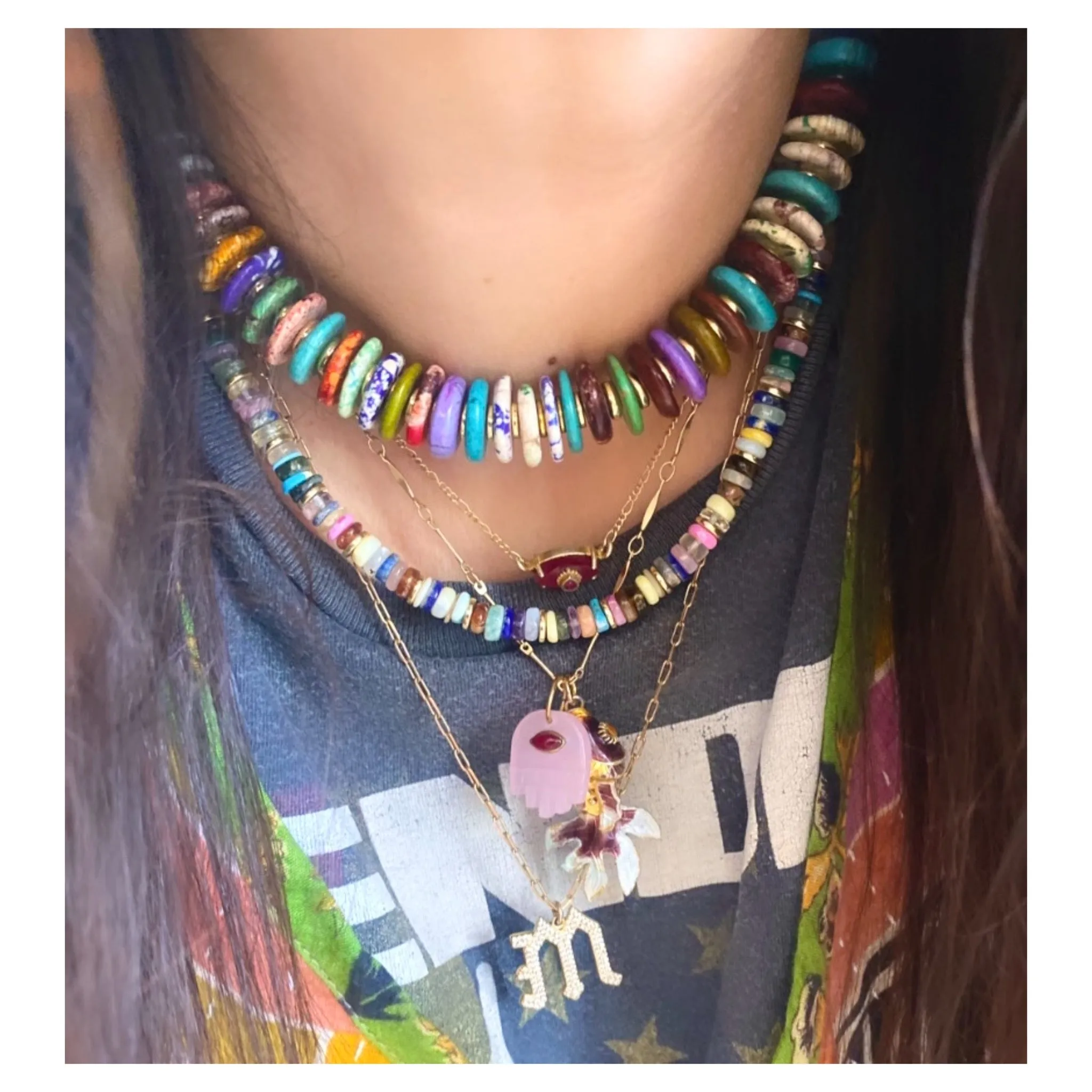 Graduated Multi Biggie Necklace