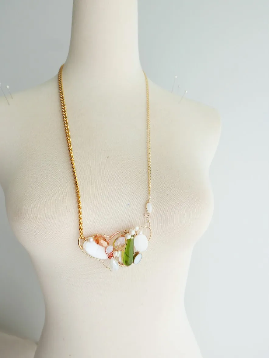 Grass and Peaches Multiway Necklace