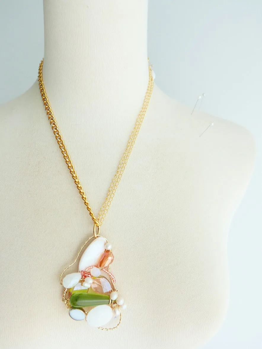 Grass and Peaches Multiway Necklace