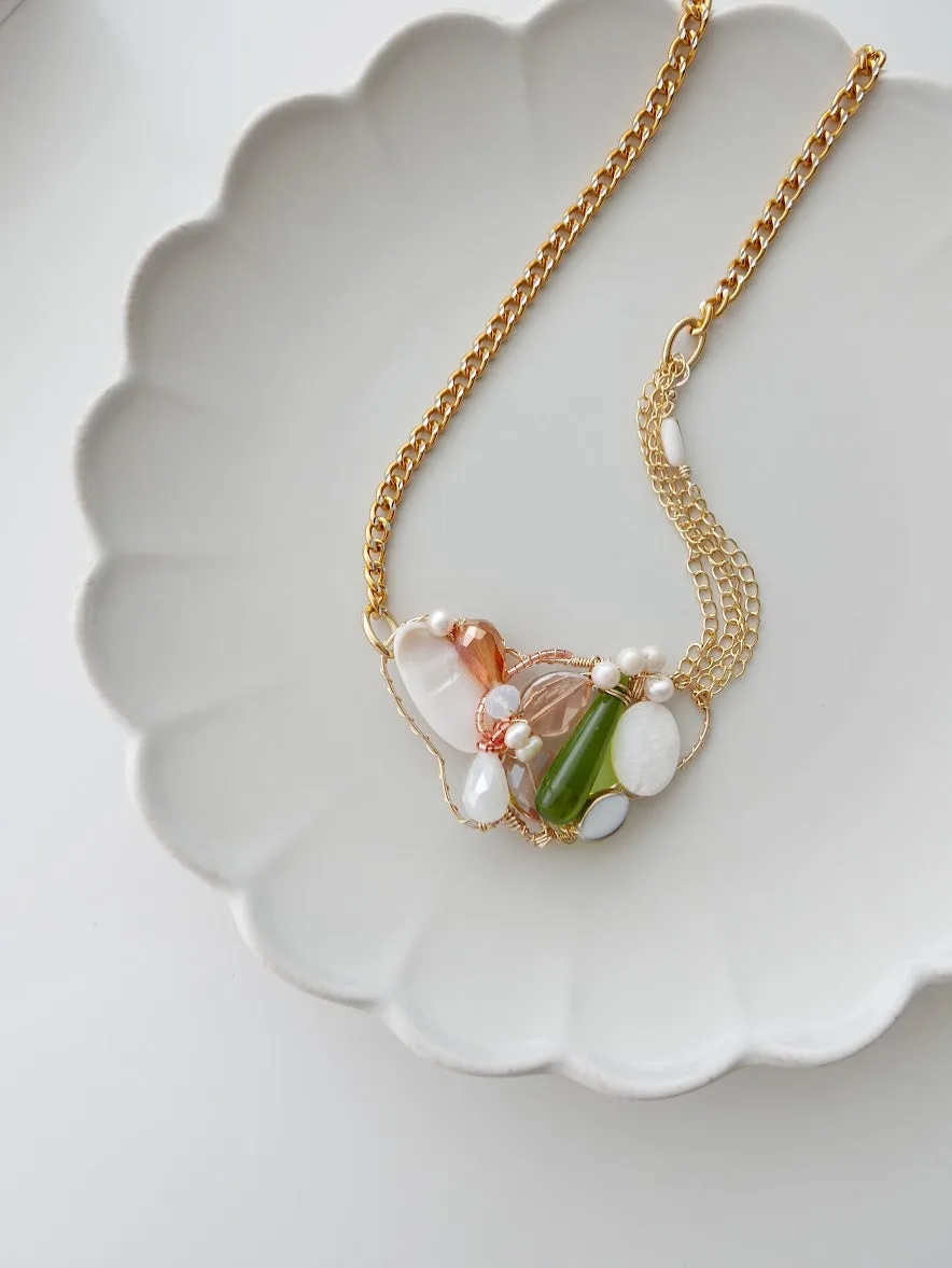 Grass and Peaches Multiway Necklace