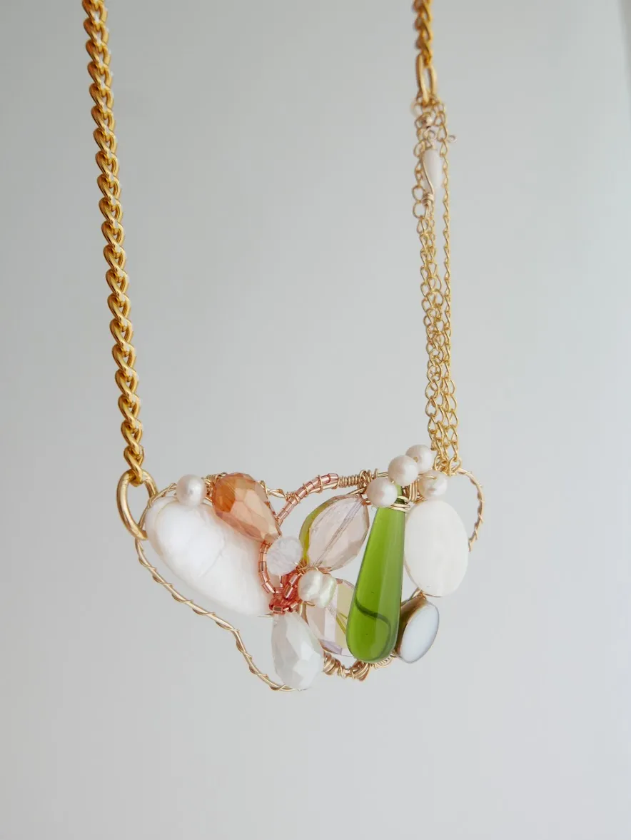 Grass and Peaches Multiway Necklace