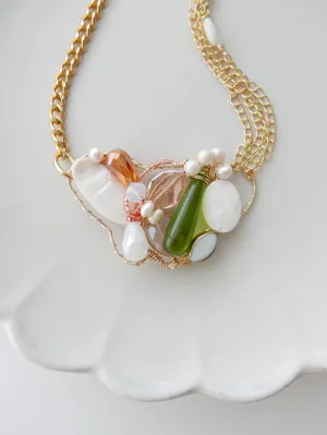 Grass and Peaches Multiway Necklace